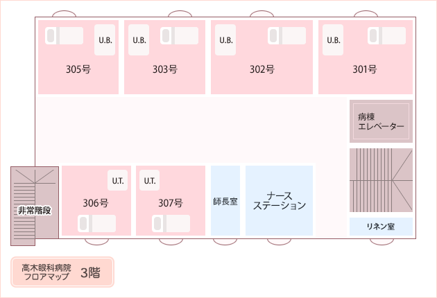 高木眼科病院フロアマップ｜3階